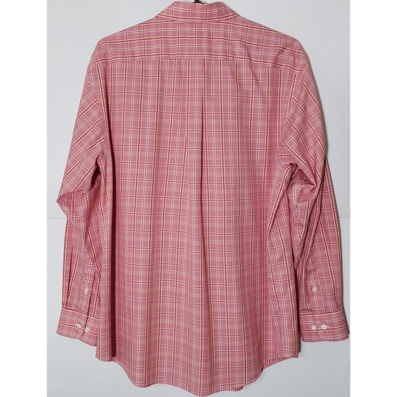 Roundtree & Yorke L Gold Label Button Down Shirt Perfect Performance Long Sleeve - Picture 4 of 6